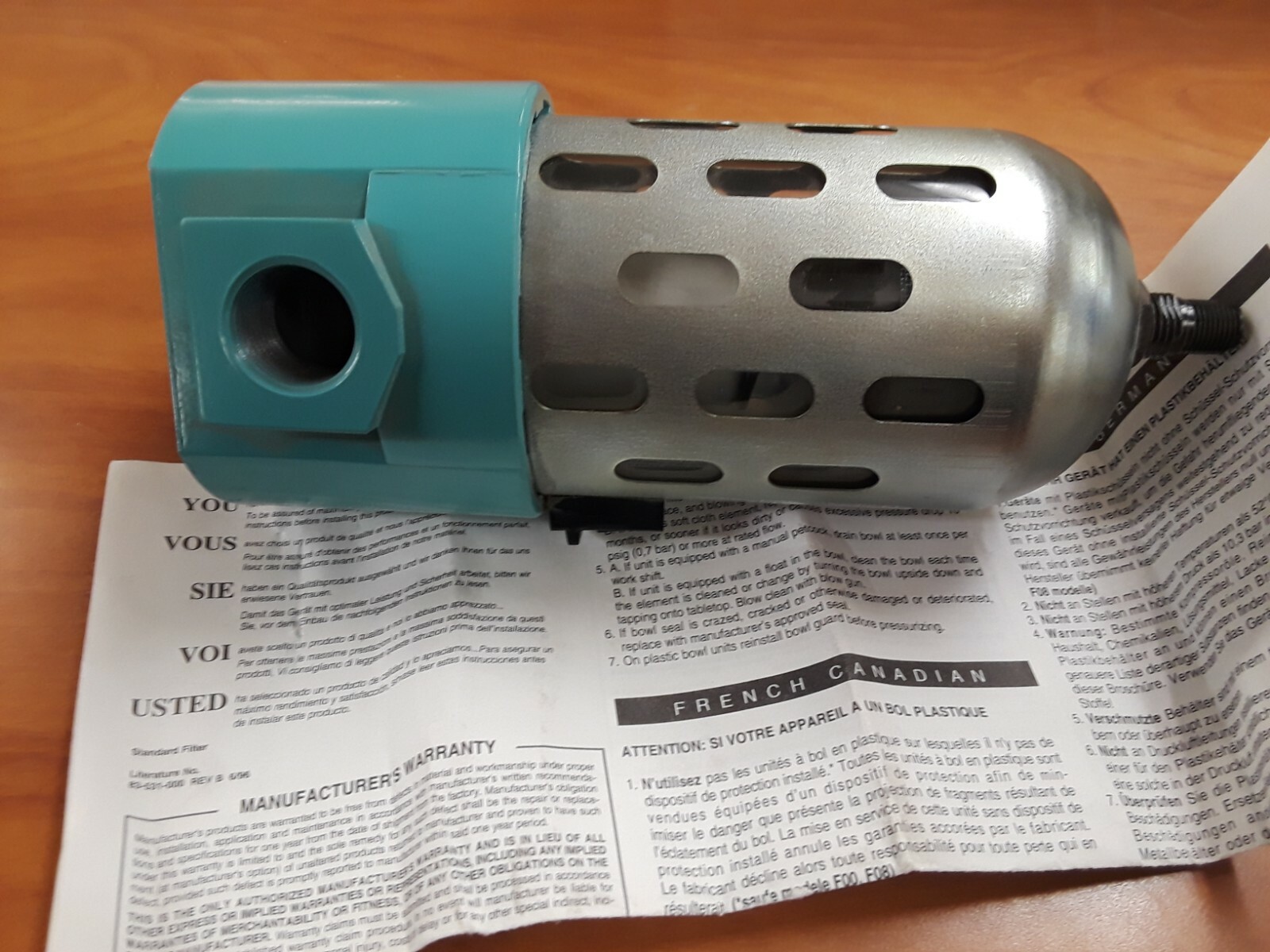 Wilkerson F26-03-F00B Pneumatic Filter F2603F00B