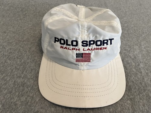 Polo Sport アメリカ国旗 ワークキャップ Vintage Polo Sport Ralph Lauren USA Flag Hat Cap White S/M