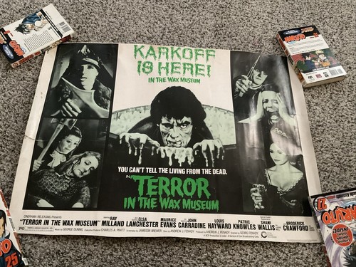 TERROR IN THE WAX MUSEUM 1973 ORIGINAL 22X28 MOVIE POSTER RAY MILLAND 