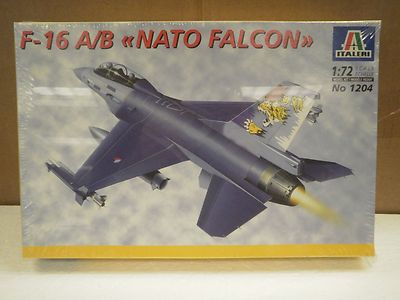 MODEL- ITALERI MODEL KIT NO.1204- F-16 A/B NATO FALCON- 1:72- NEW- W51
