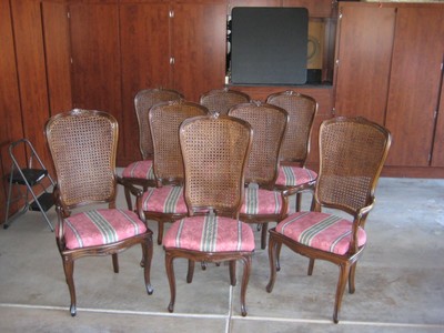 Post 1950 Vintage French Provincial Caned Vatican