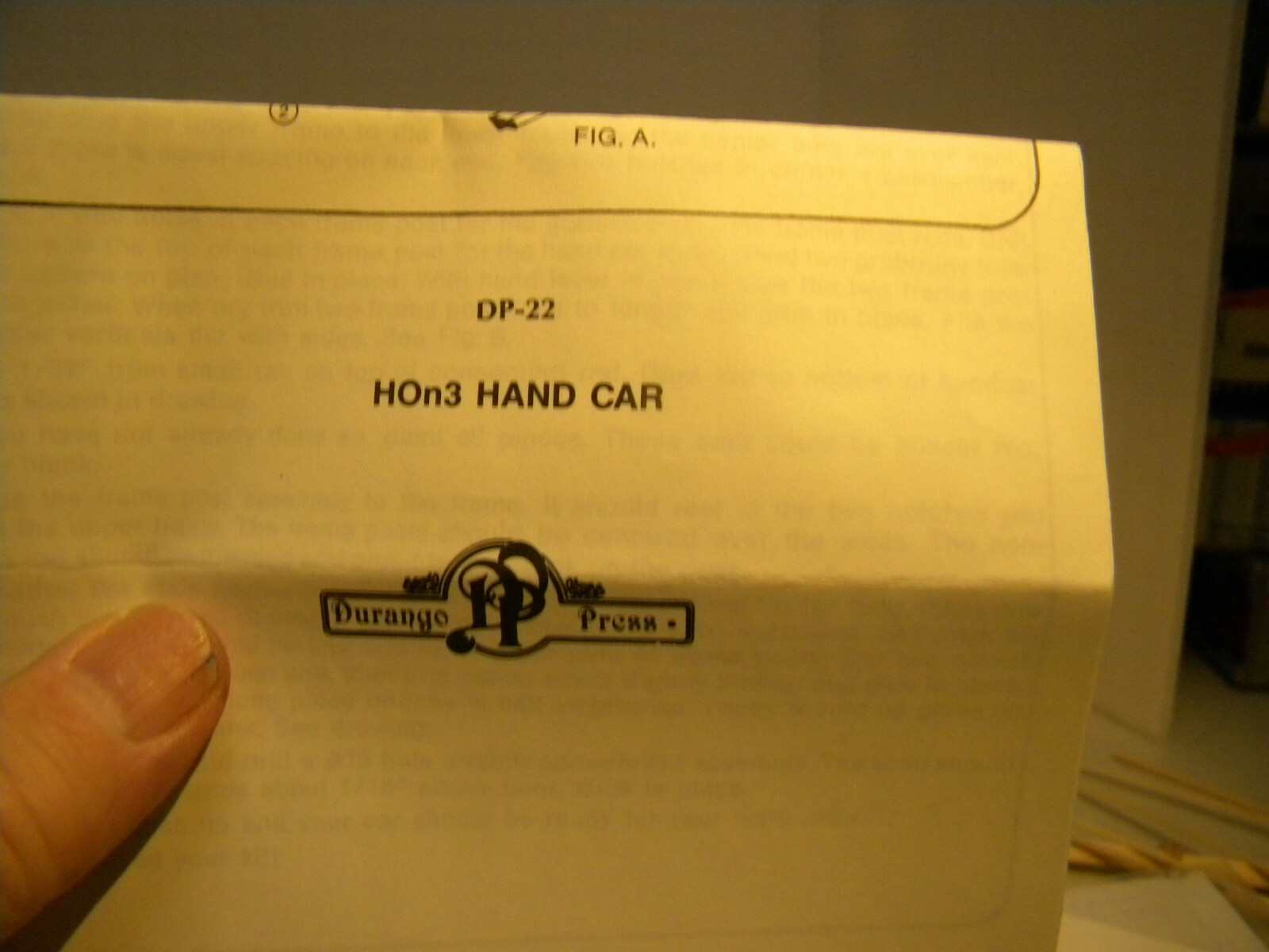 Durango Press HO Scale Details DP-32 Hand Car Shed Kit w/HO Hand Car - New OB