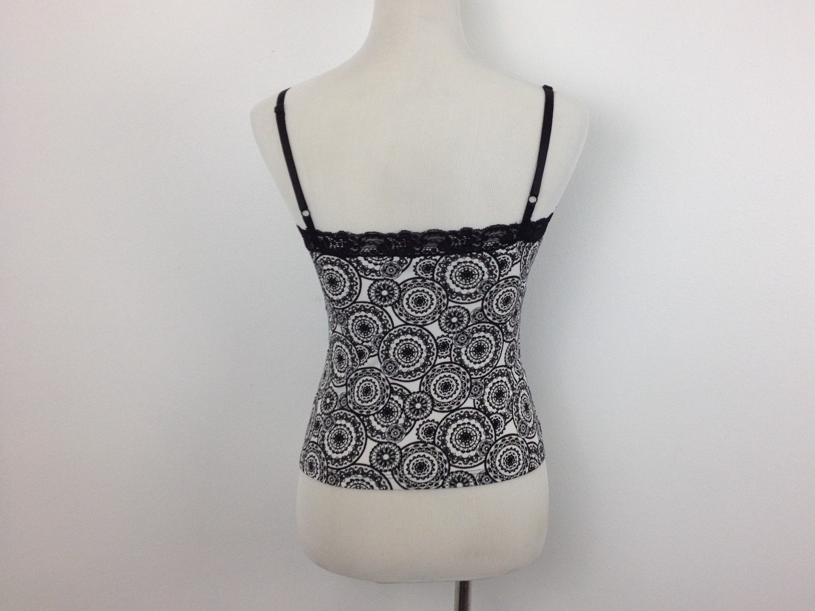 White House Black Market Women's Black White Camisole Size Small Tank Top