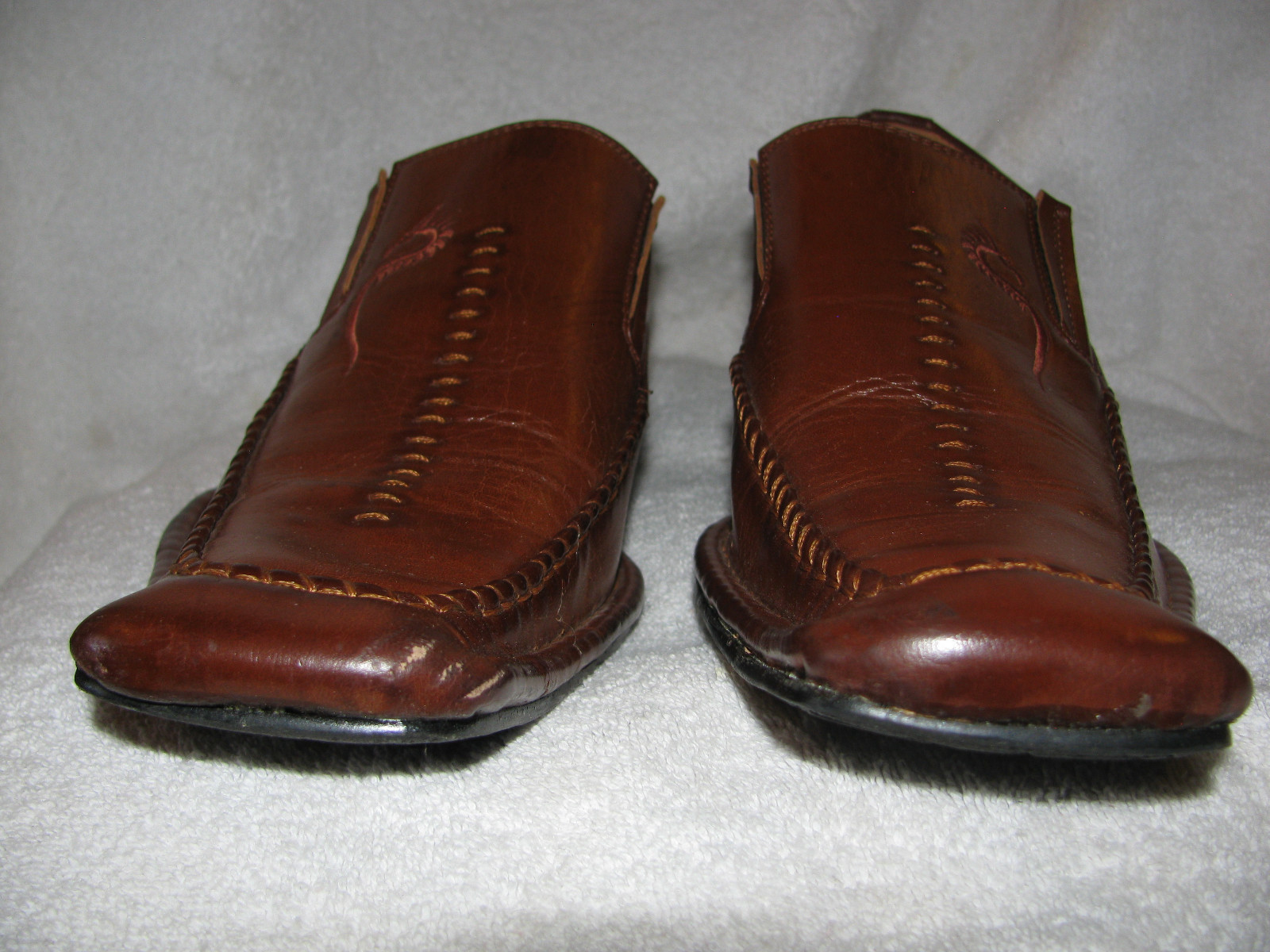 GBX Air Balance Brown Men's 9.5 Leather Slip On Dress Shoes Vintage?  NICE!!!