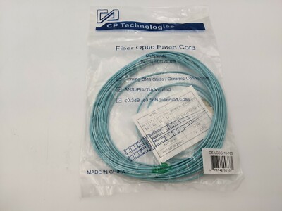 CP Technologies GS-LCSC-10-10G Fiber Optic Patch Cord Multimode 10 gig 50/125 um