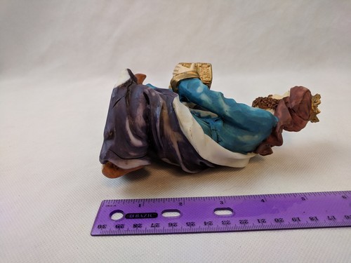 Christmas Nativity Wise Man King Purple & Blue Robes Replacement Resin Figurine