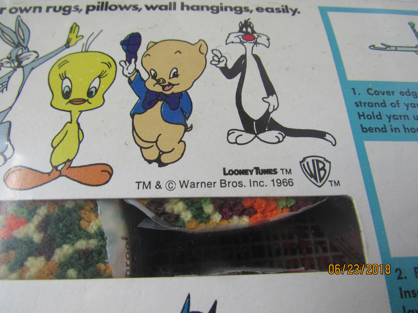 Vintage NIB NOS Autumn Trees 1980 Latch Hook Kit MH Yarns 20 x 27