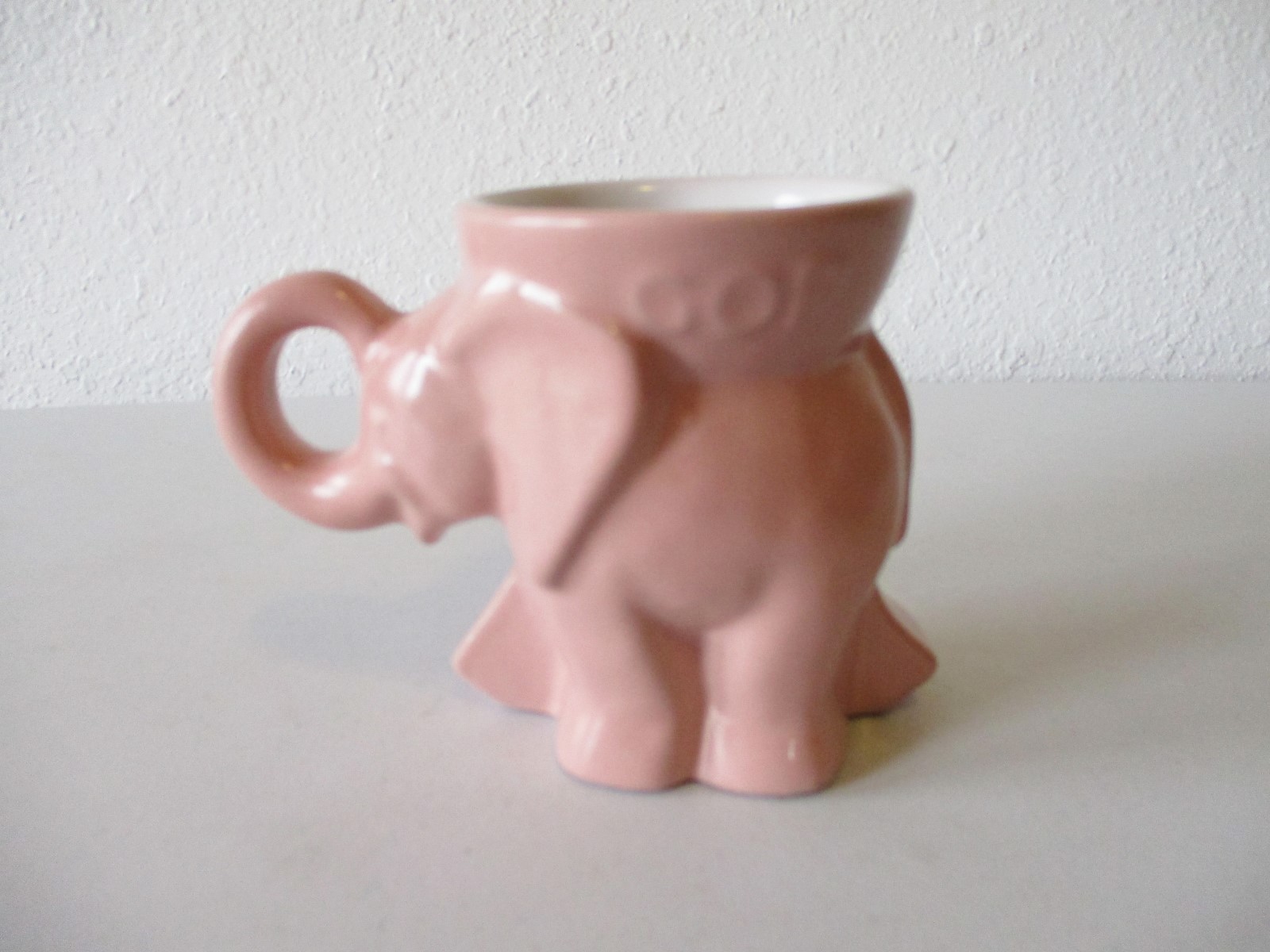 1977 Frankoma GOP Political Elephant Mug Pink