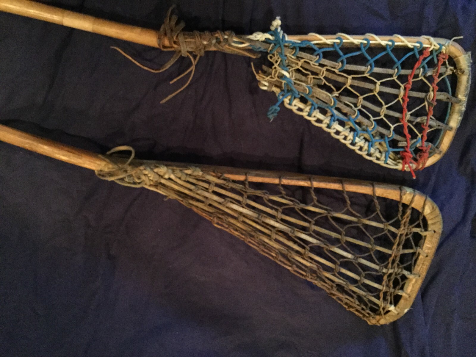 Vintage Wooden Lacrosse Sticks Set of 2 Spaulding Cranbarry