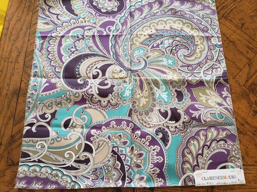(2) CLARENCE HOUSE Fabric Remnants - PASHA PAISLEY 03- ITALY - 17