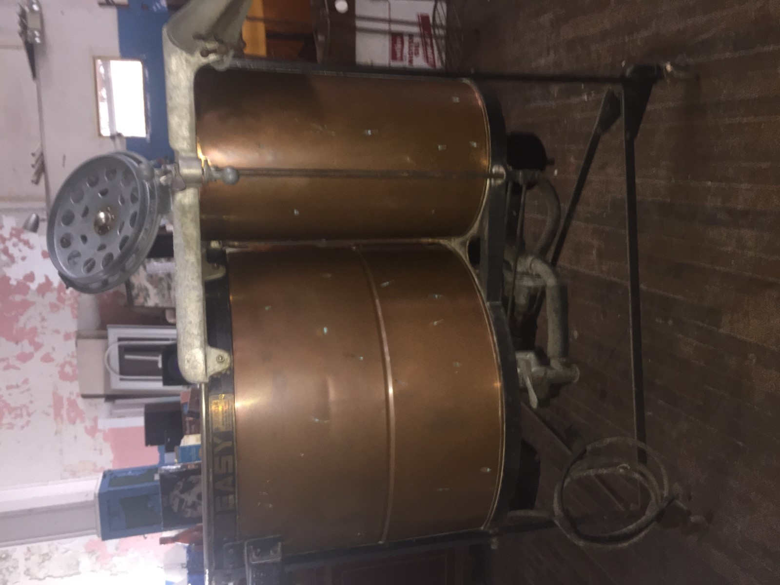 VINTAGE ANTIQUE EASY COPPER CHROME BRASS ELECTRIC WASHING MACHINE