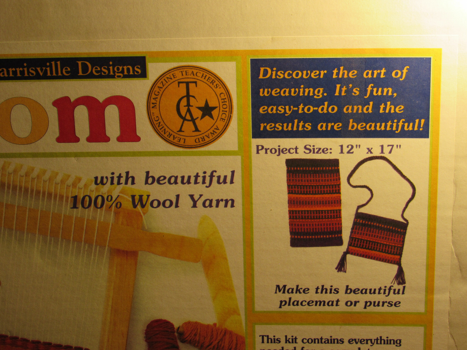 LapLoom HD HARRISVILLE DESIGNS IN ORIGINAL BOX SIZE B WEAVING LOOM