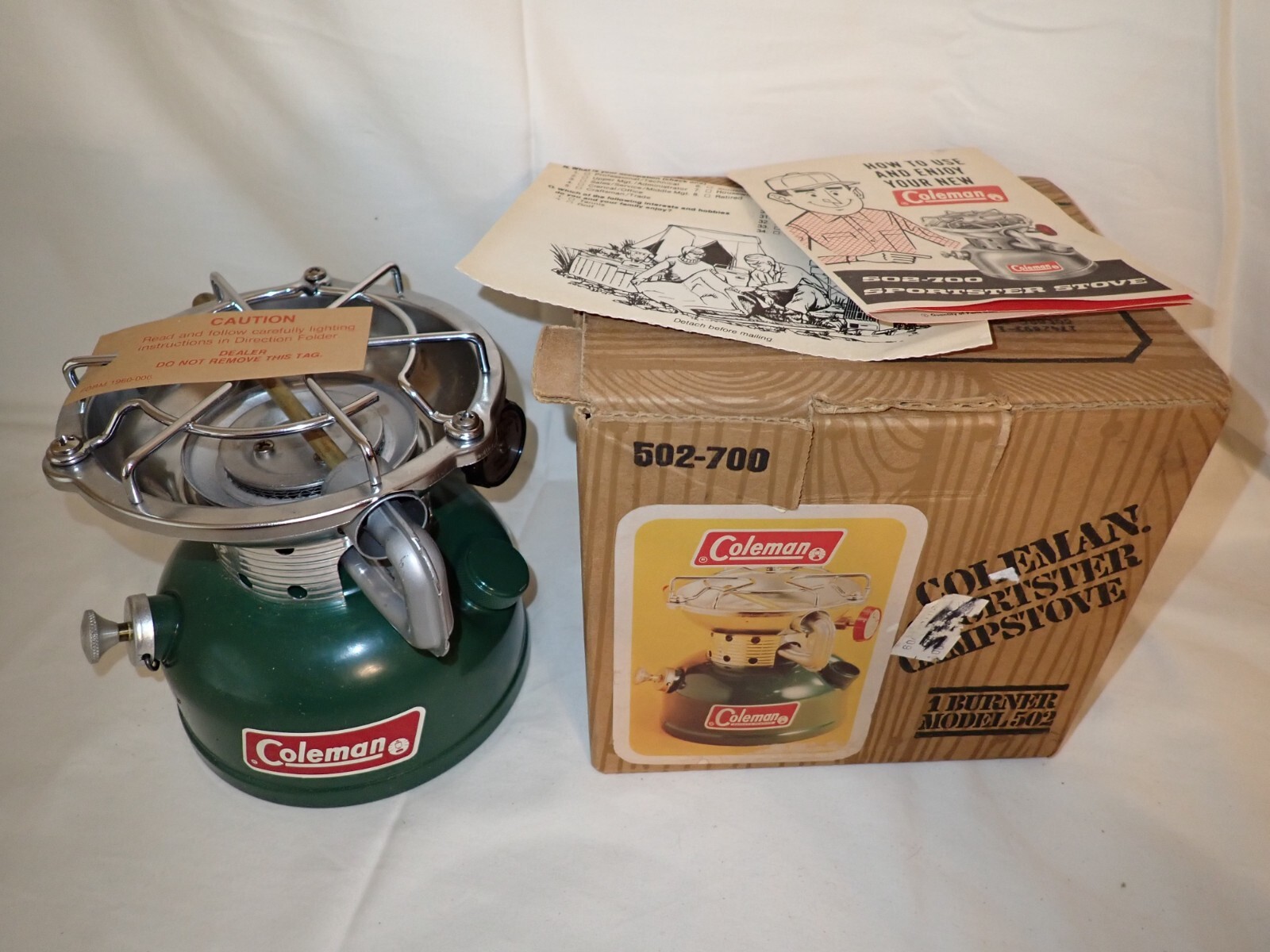 Vintage Coleman Sportster 502700 Camping Stove New Old Stock 7/81 Box