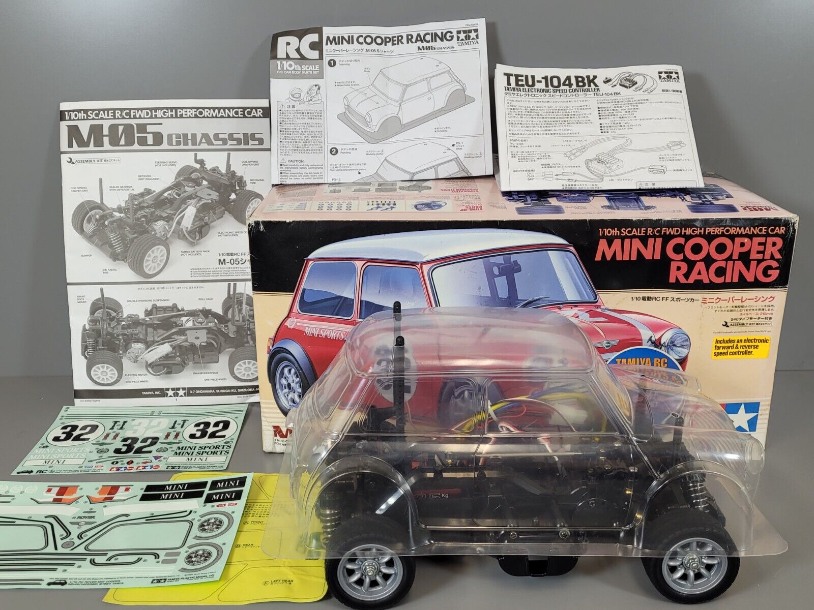 Tamiya 1/10 RC Mini Cooper Racing M05 Chassis with ESC Servo Tamiya 1/10 RC Mini Cooper Racing M05 Chassis with ESC Servo