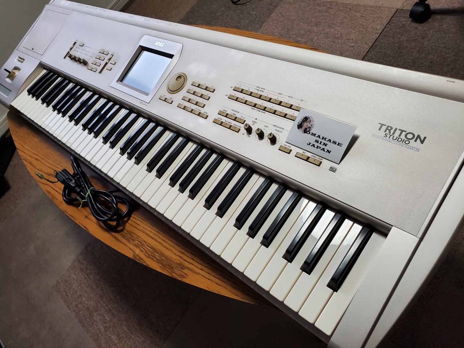 KORG TRITON STUDIO 76keys Synthesizer Silver Japan Used Good KORG TRITON STUDIO 76keys Synthesizer Silver Japan Used Good