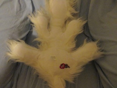 PLUSH POUND PUPPIES POUND FURRIES DOG WHITE 18