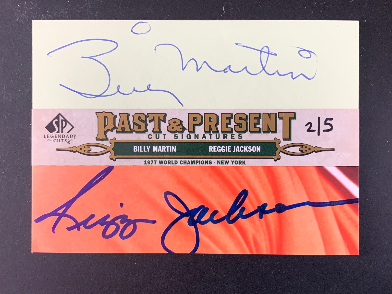 2011 SP Legendary Cuts Signature Billy Martin Reggie Jackson 2/5 Auto Autograph