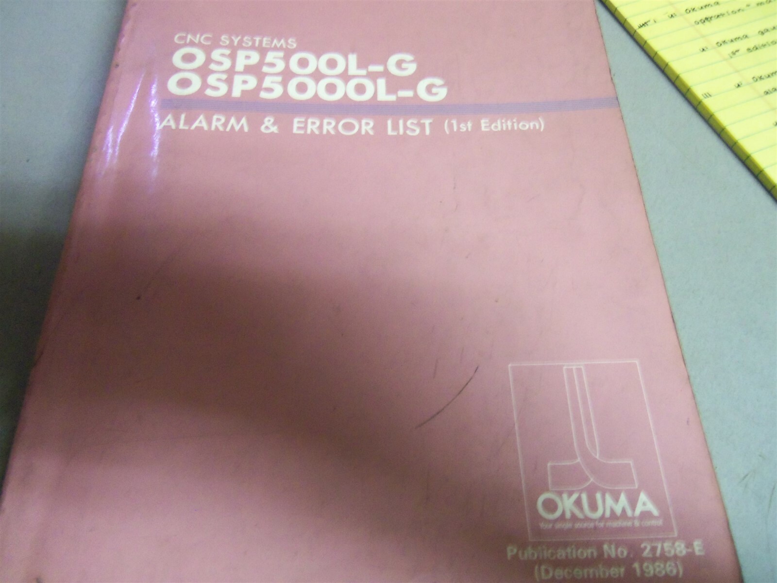 Okuma OSP500LG OSP5000LG Alarm & Error List ist Edition 172 *FREE
