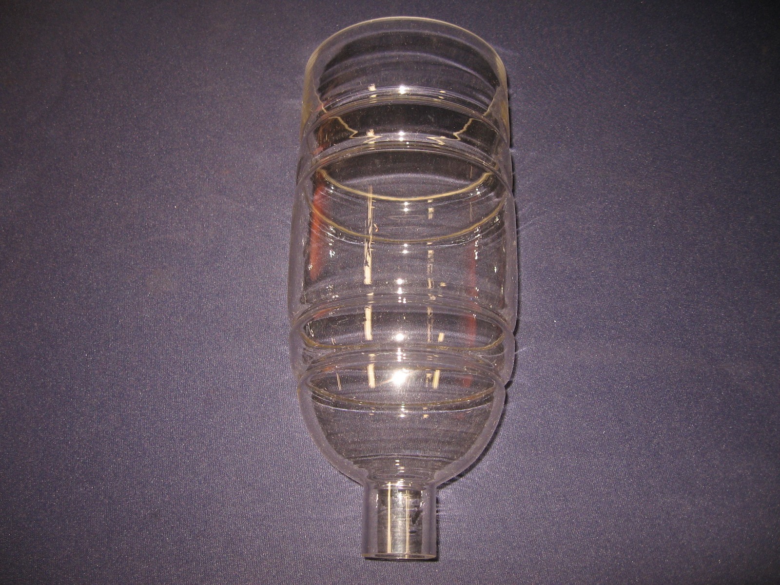 Vintage Glass Light Shade Mid Century Danish Modern Frosted Chandelier Chimney