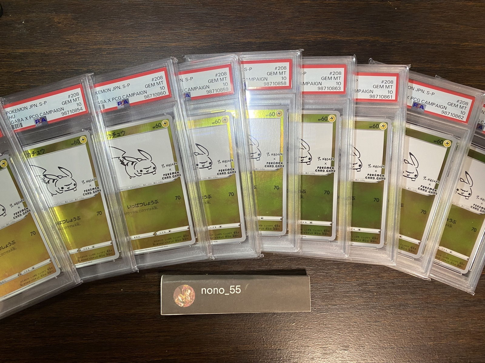 PSA 10 Pokemon Japan S-P Pikachu Yu Nagaba PCG Campaign #208