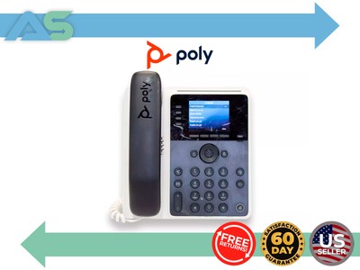 Poly Edge E220 Corded Desktop Voip Phone Bluetooth With 2.5 Inch Display & Stand
