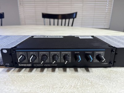 Shure SCM262 Stereo Mixer w/ Full 1U Mounting Brackets & Pwr Cord