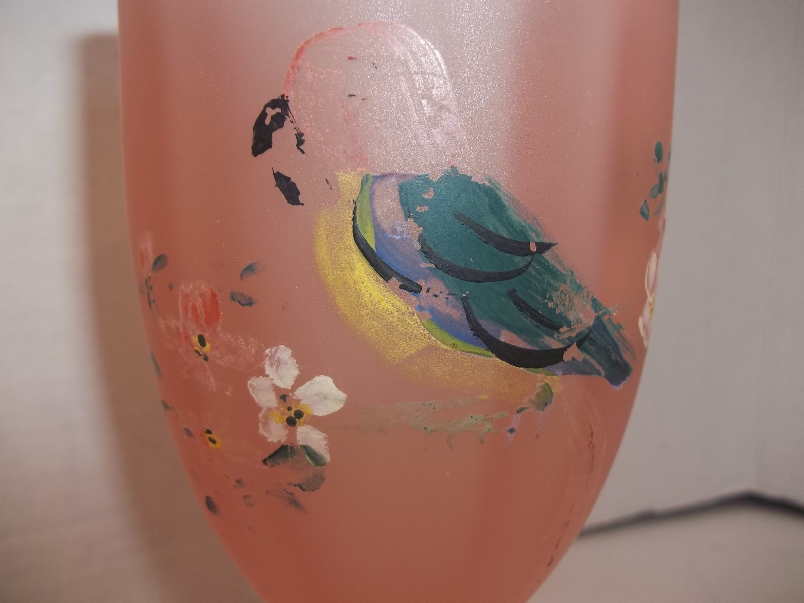 VINTAGE DEPRESSION GLASS PINK SATIN 6.5