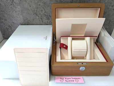 Omega Wooden Watch Box With Travel Red Cube Box No Instruction manual NEW