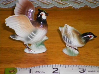 Vintage Bone China 2 pc. Mama & Baby Pheasants ~ Lovely Set ~Japan