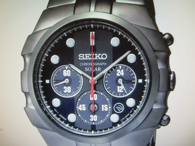 SEIKO SOLAR MEN'S WATCH CHRONO ALL S/S ORIGINAL JAPAN SSC091