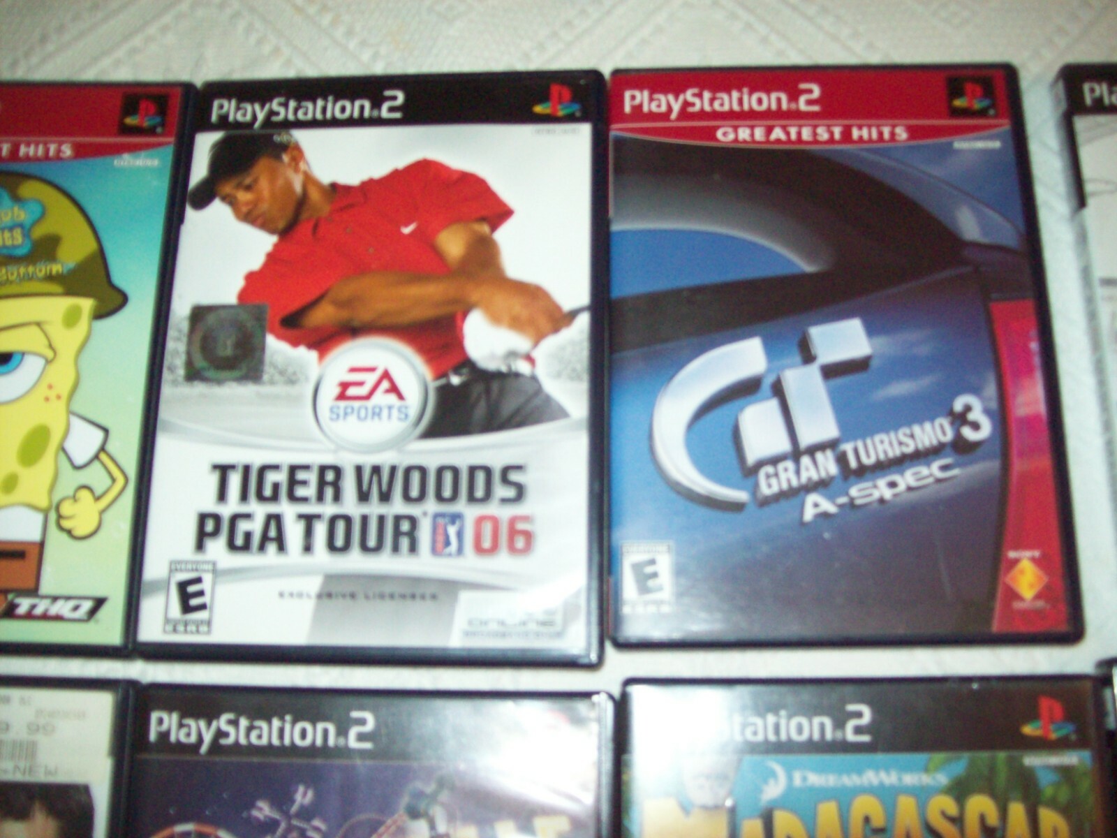 Sony PlayStation 2 Slim Satin Silver Console bundle 120Game Lot