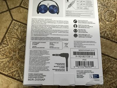 イッパチ SONY MDR-ZX310AP Stereo Headphones for Smartphones NEW in