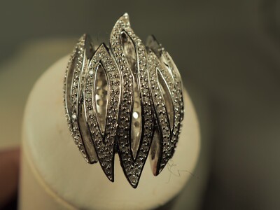 GROSSE BAGUE VINTAGE ARGENT MASSIF SILVER RING SIGNEE ORUS T56