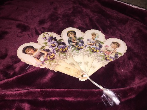 Vintage Die Cut Expanding Valentine Fan Card Reproduction