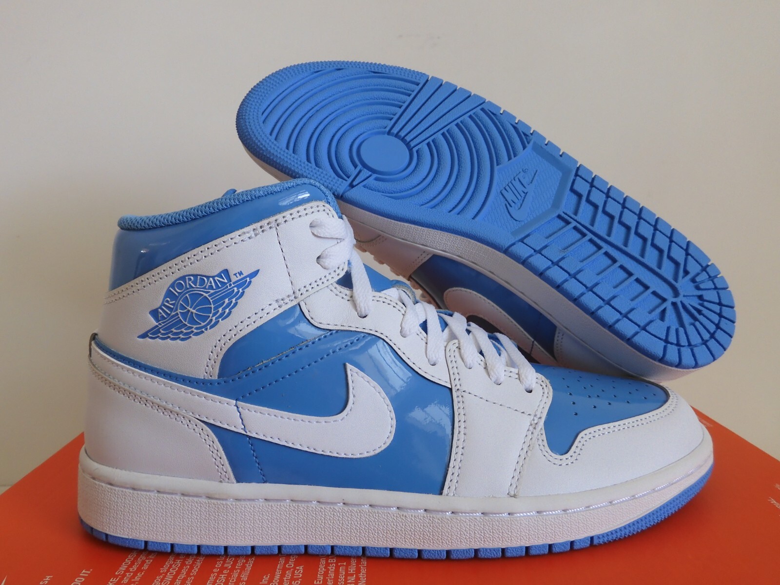 Nike Air Jordan 1 Mid White-Legend Blue Sz 9 [FZ2142-114] | eBay
