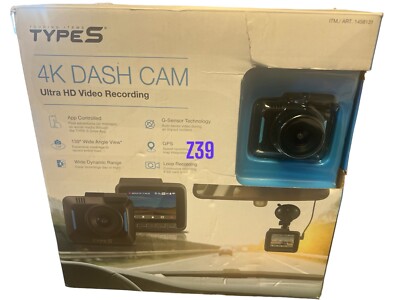 TypeS 4K Dash Cam Ultra HD Video Recording  NEW free shipping