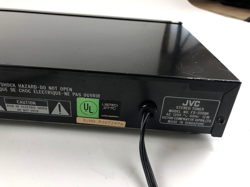 JVC FX-330 FX-330BK AM FM Stereo Digital Audio Computer Controlled Tuner (WORKS)