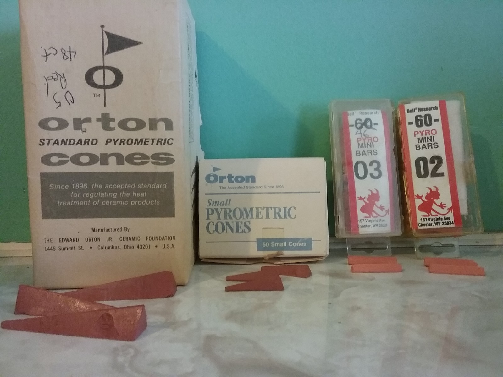 Lot of  Pyrometric Cones/Mini BARS #02, #03 and #05 for Ceramic Kilns