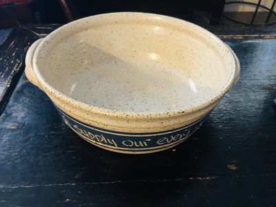 VTG 1994 Potter's Mark Bowl Pottery Our God Shall Supply Our Needs 8.5  Wide