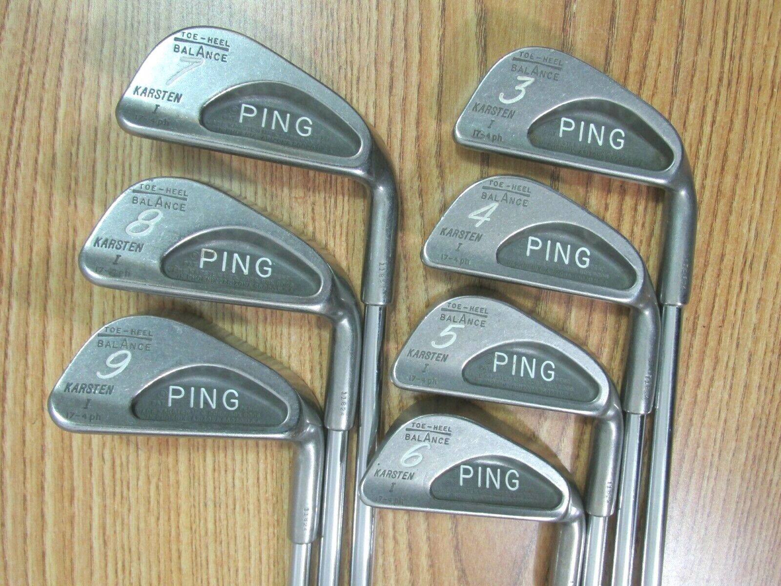 PING KARSTEN I IRONS 3-9 TOE HEEL BALANCED PAT PEND RARE