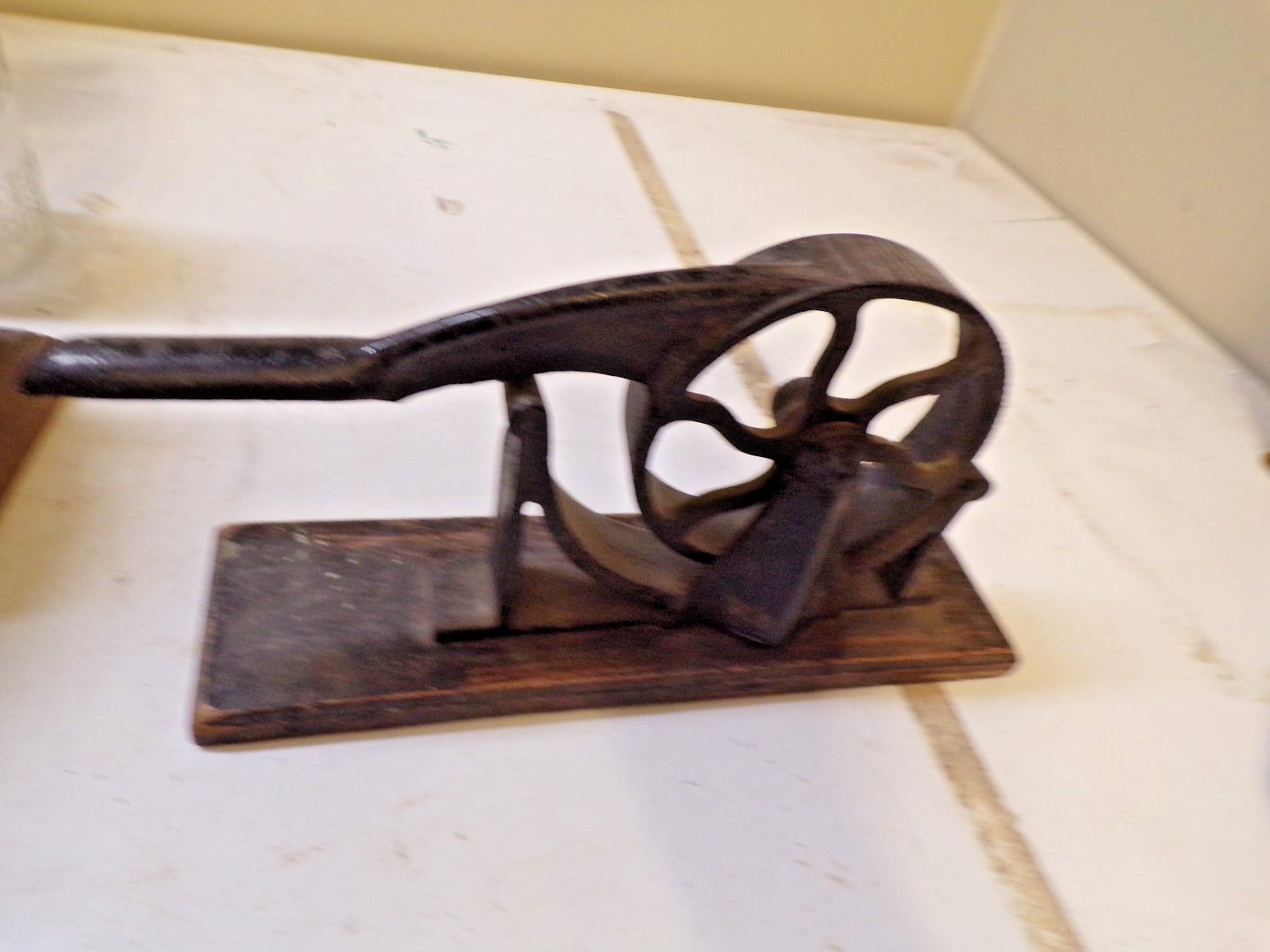 1867 Enterprise No. 2 Cast Iron Drug Store Bottle Cork Roller Machine on board