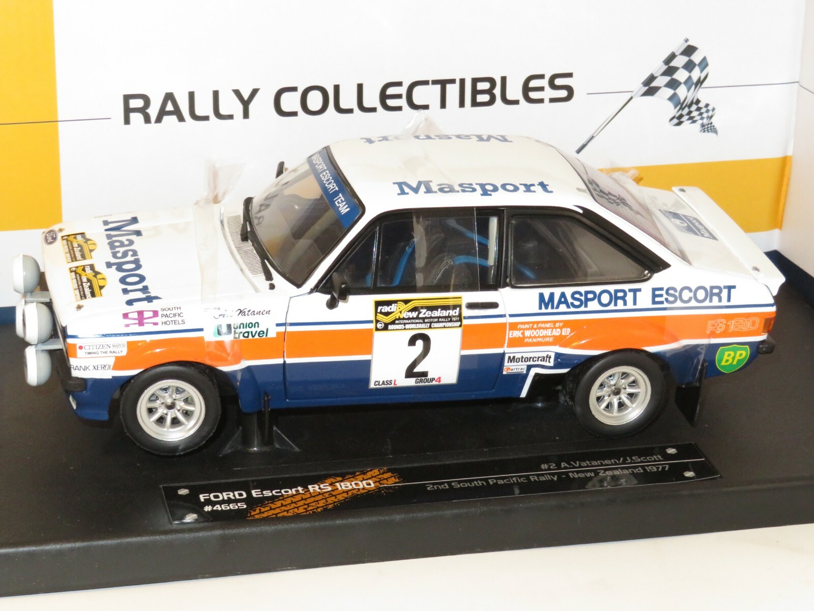 1/18 Ford Escort Mk.2 RS1800 MASPORT Rally New Zealand 1977 1/18 Ford Escort Mk.2 RS1800 MASPORT Rally New Zealand 1977