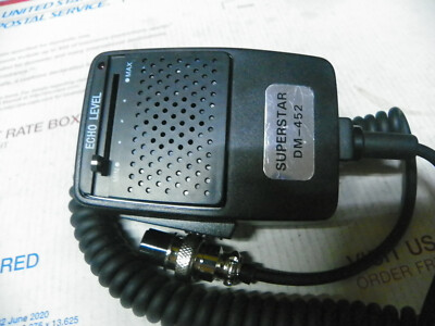 MICROPHONE dynamic DM-452   power MIC with echo.  Wired for 4 pin Cobra, Galaxy,
