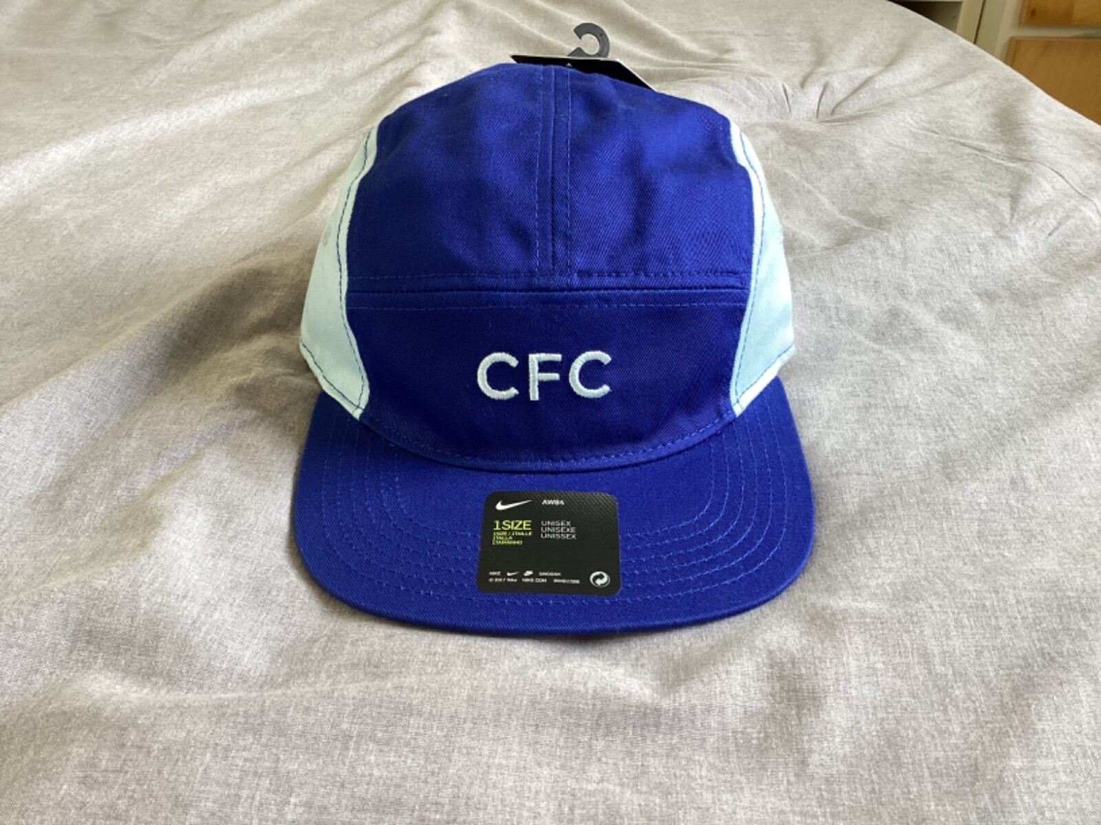 NIKE CHELSEA FC FOOTBALL CLUB CFC LOGO 5 PANEL AW84 CAP HAT
