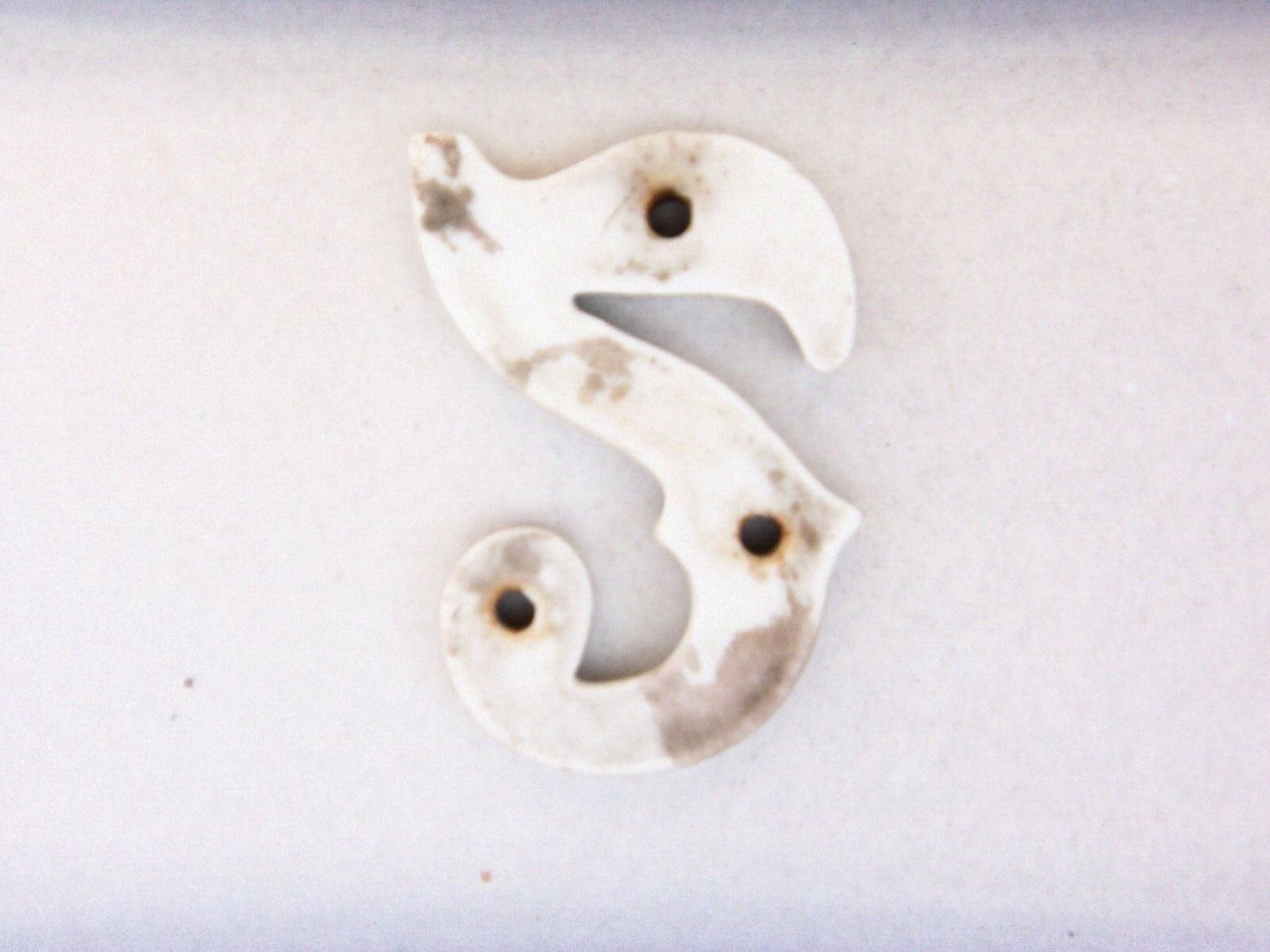 VINTAGE CERAMIC - PORCELAIN TYPE HOUSE NUMBER   # 2