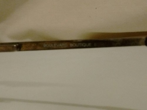 Vintage Boulevard Boutique Bridged Gold Plated Prescipt Eyeglasses Brown Frame