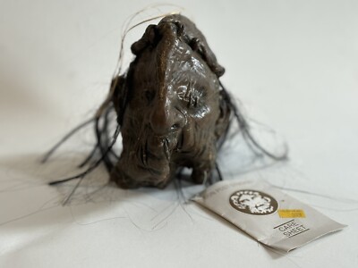 Don Post studios Shrunken Head Prop Vtg Tag 1992 Halloween Bust Decoration Rare