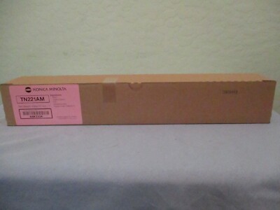 Genuine Konica Minolta BizHub C227, C287 TN221AM Magenta Toner New! A8K333K