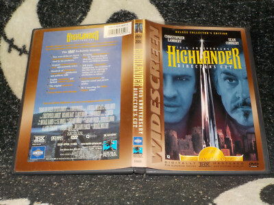 Highlander Directors Cut DVD +Insert Christopher Lambert Sean Connery Free Ship