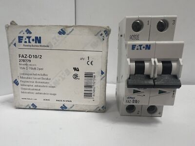 NEW Eaton FAZ-D10/2 MOELLER SERIES CIRCUIT BREAKER